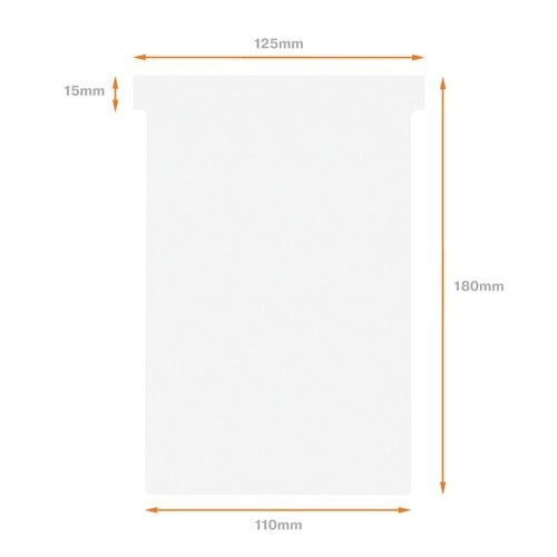 Nobo T-Card Size 4 112 x 180mm White (Pack of 100)