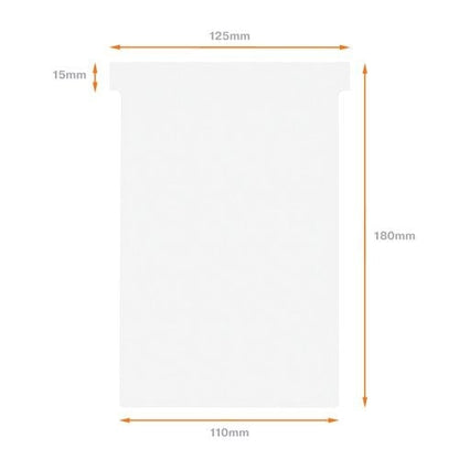 Nobo T-Card Size 4 112 x 180mm White (Pack of 100)