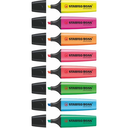 Stabilo Boss Original Highlighter Pens Wallet Assorted (Pack of 8)