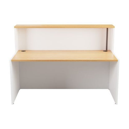 Jemini Reception Unit 1400x800x740mm Nova Oak/White