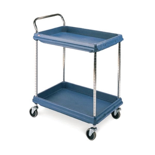 2 Tier Blue H1041xW832xD546mm Deep Ledge Trolley