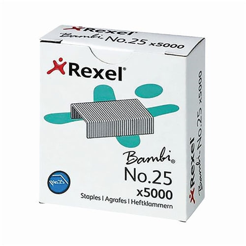 Rexel No 25 Staples 4mm (Pack of 5000)