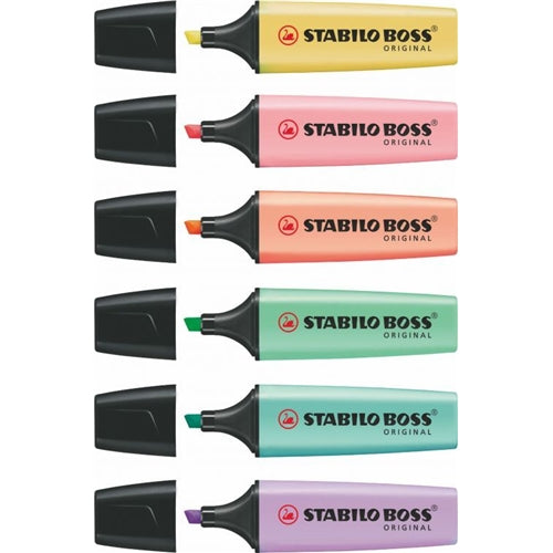 Stabilo Boss Original Highlighter Assorted Pastel (Pack of 6)