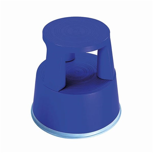 2Work Plastic Step Stool with Non-Slip Rubber Base 430mm Blue