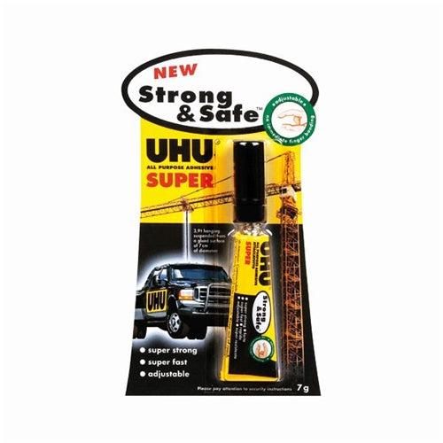 UHU Strong and Safe Super Glue 7g (Pack of 12)