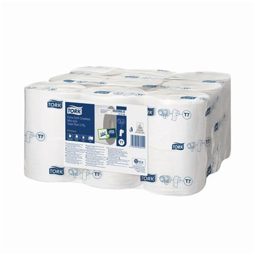 Tork Extra Soft Coreless 3-Ply Premium Toilet Roll (Pack of 18)