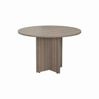 Jemini Round Meeting Table 1100x1100x730mm Grey Oak