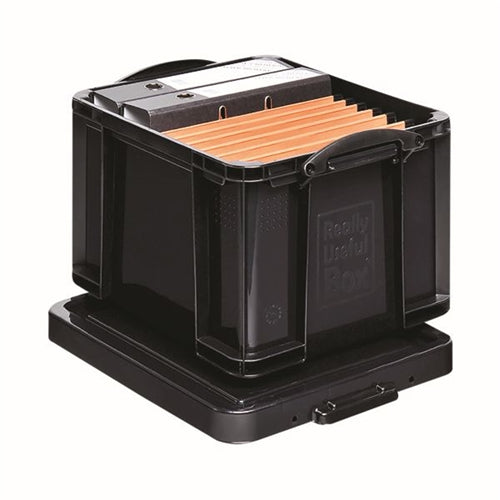 Really Useful 35L Recycled Plastic Storage Box Black