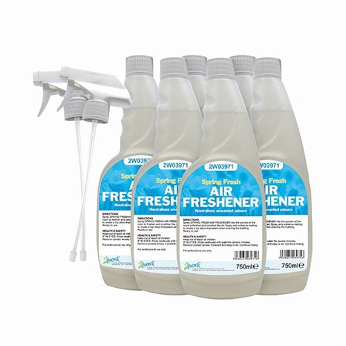 2Work Spring Air Freshener Trigger Spray 750ml (Pack of 6)