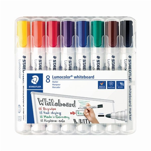 Staedtler Lumocolor 351 Drywipe Marker Assorted (Pack of 8)