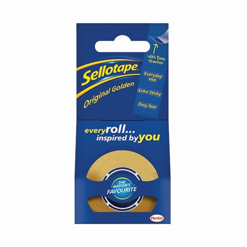 Sellotape Original Golden Tape 18mm x 25m (8 Pack)