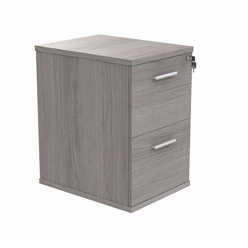 Astin 2 Drawer Filing Cabinet 540x600x710mm Alaskan Grey Oak