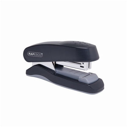 Rapesco Flat Clinch Half Strip Stapler Capacity 30 Sheets Black