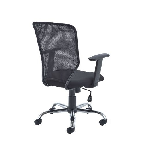 Jemini Low Back Operator Mesh Back Chair 600x600x940-1030mm Black