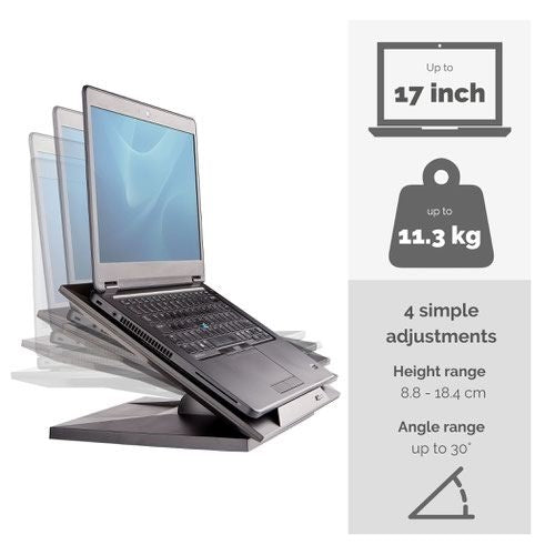 Fellowes Designer Suites Laptop Riser Black