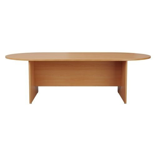 Jemini D-End Meeting Table 1800x1000x730mm Beech