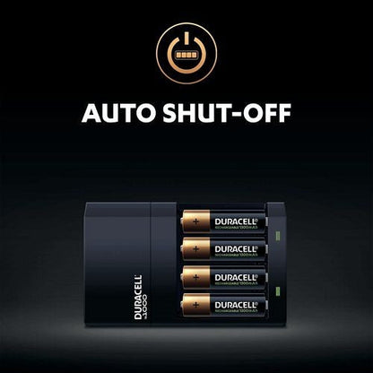 Duracell 4 Hour Battery Charger CEF14 with 2x AA2x AAA Batteries