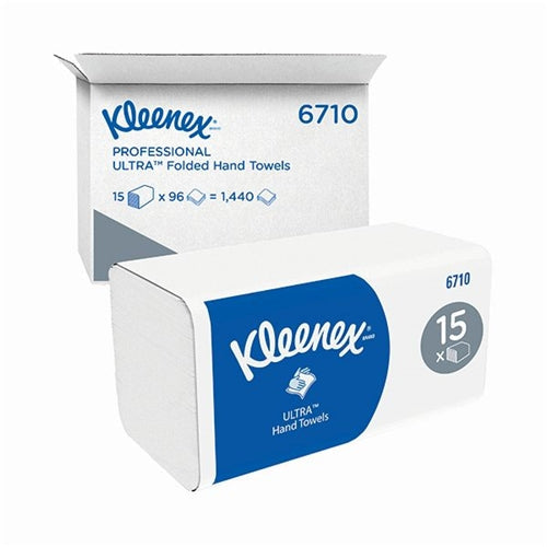 Kleenex Ultra Hand Towels V-Fold 3-Ply 96 Sheets White (Pack of 15)