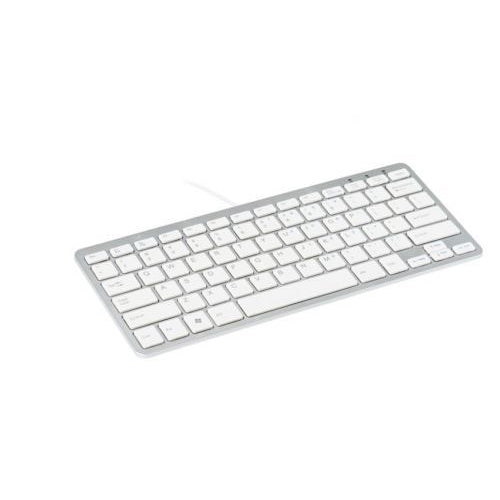 R-GO Compact Ergonomic Wired Keyboard UK QWERTY White