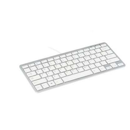 R-GO Compact Ergonomic Wired Keyboard UK QWERTY White