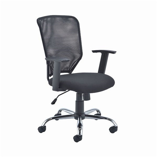 First High Back Task Chair 600x600x940-1030mm Mesh Back Black