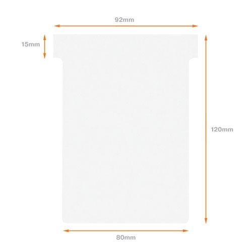 Nobo T-Card Size 3 80 x 120mm White (Pack of 100)