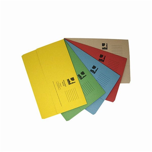 Q-Connect Document Wallets Foolscap Assorted (Pack of 50)