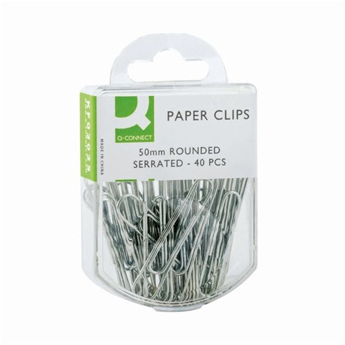 Q-Connect Paperclips Serrated 50mm 10x40 (Pack of 400)