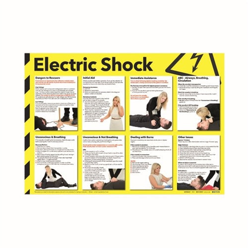 Health and Safety 420x594mm Electric Shock Poster FA551