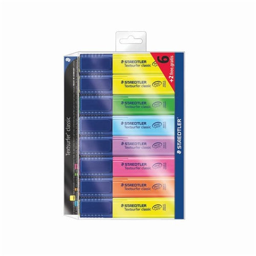 Staedtler Textsurfer Classic Highlighter Assorted (Pack of 8)