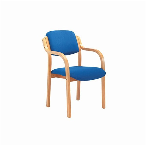 Jemini Wood Frame Chair with Arms 700x700x850mm Blue