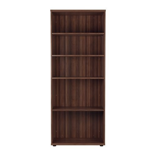 Jemini Wooden Bookcase 800x450x2000mm Dark Walnut