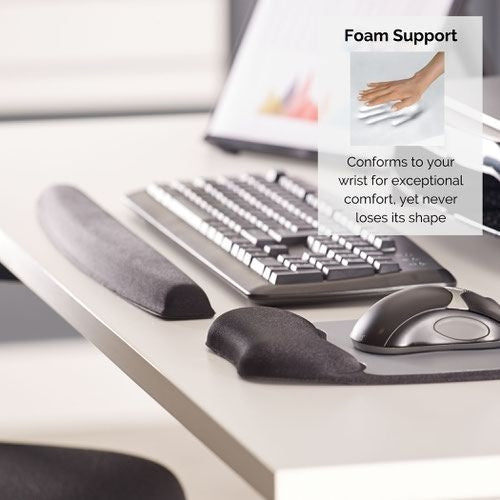 Fellowes Memory Foam Keyboard Wrist Support Black