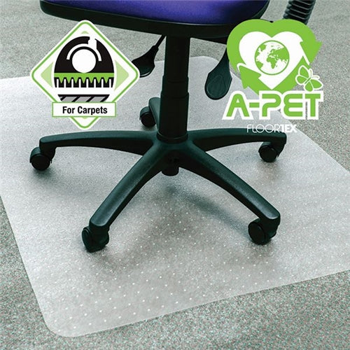 Cleartex Advantagemat Plus APET Chair Mat for Low and Standard Pile Carpets 900x1200mm