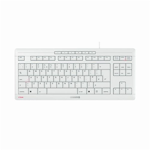 Cherry Stream TKL Wired Keyboard No Number Pad Light Grey