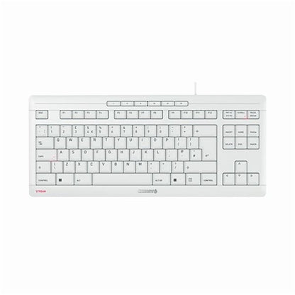 Cherry Stream TKL Wired Keyboard No Number Pad Light Grey