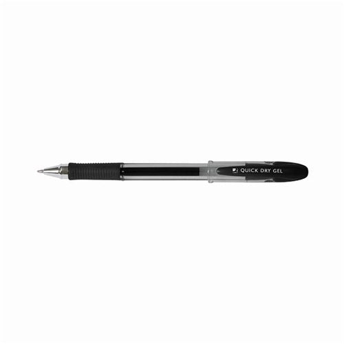 Q-Connect Quick Dry Gel Pen Medium Black (Pack of 12)