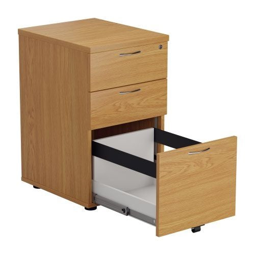 3 Drawer Under Desk Pedestal Nova Oak