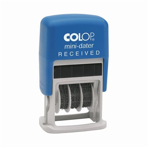 COLOP Self Inking Mini Text and Date Stamp RECEIVED