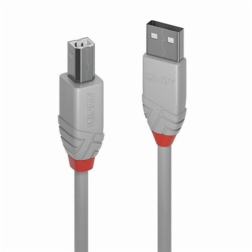 Lindy Anthra Line USB 2.0 Type A to B Cable 3m Grey