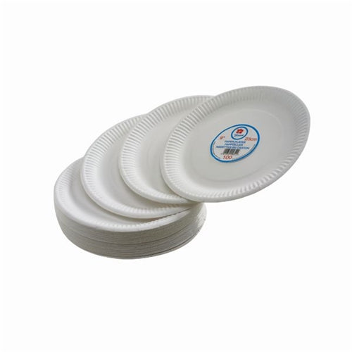 Paper Plate 7 Inch White (Pack of 100)