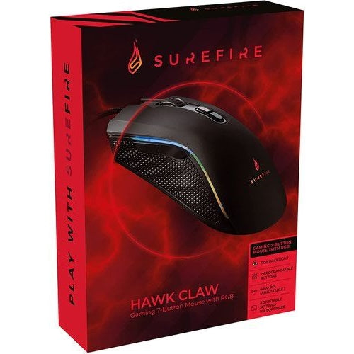 SureFire Hawk Claw Gaming 7-Button Mouse with RGB