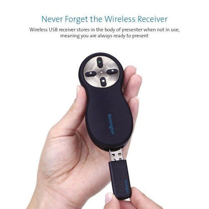 Kensington Wireless Presenter Red Laser BlackChrome