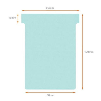 Nobo T-Card Size 3 80 x 120mm Light Blue (Pack of 100)