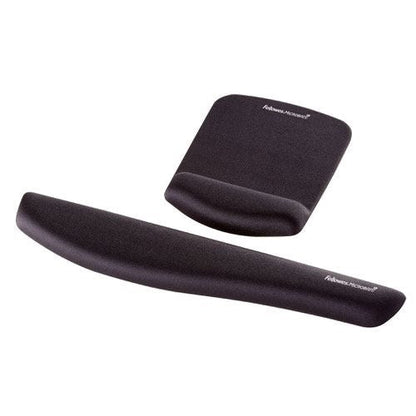 Fellowes Plush Touch Mousepad Wristrest Black