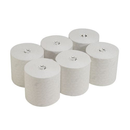 Scott Essential Rolled Paper Hand Towels 1 Ply 350m White (Pack of 6)