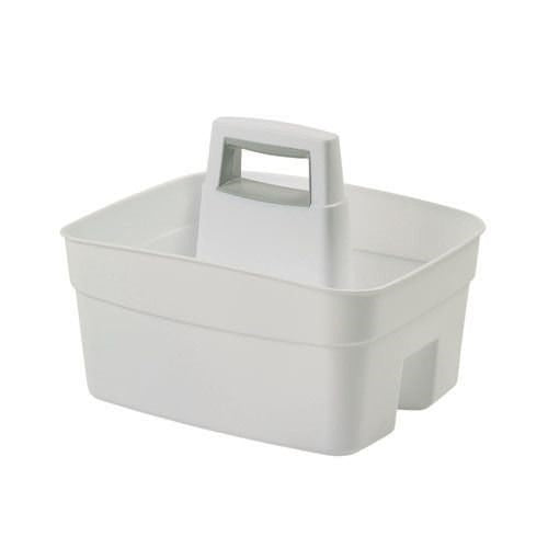 Whitefurze Craft Caddy With Handle White