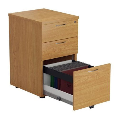 3 Drawer Under Desk Pedestal Nova Oak