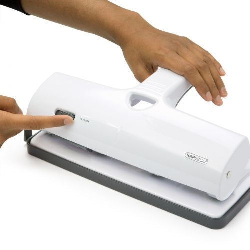 Rapesco ALU 40 Heavy Duty 4 Hole Punch Capacity 40 Sheets White