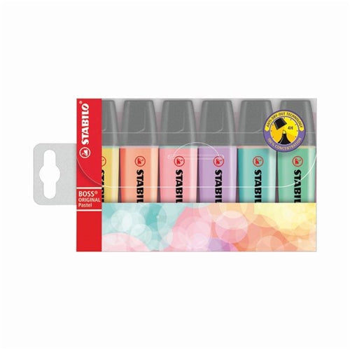 Stabilo Boss Original Highlighter Assorted Pastel (Pack of 6)